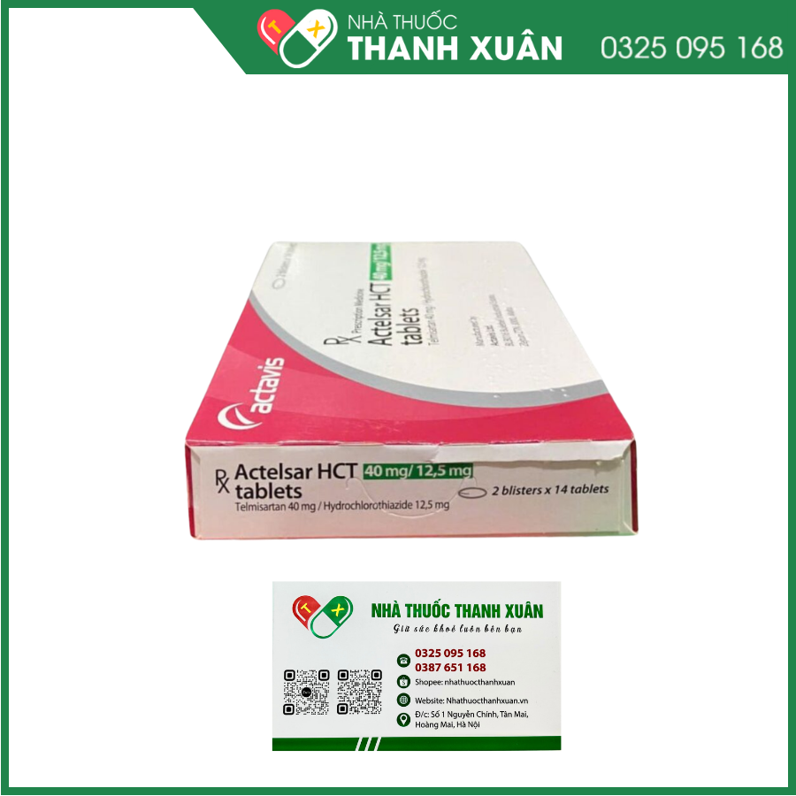 Actelsar HCT 40mg/12,5mg điều trị tăng huyết áp